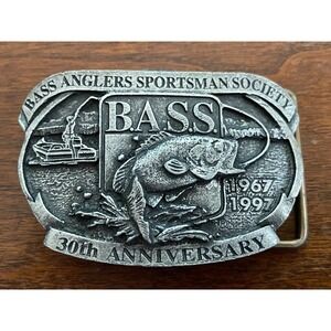 B.A.S.S. Bass Anglers Sportsman Society 30th Anniversary Buckle‎ 1967 -  1997
